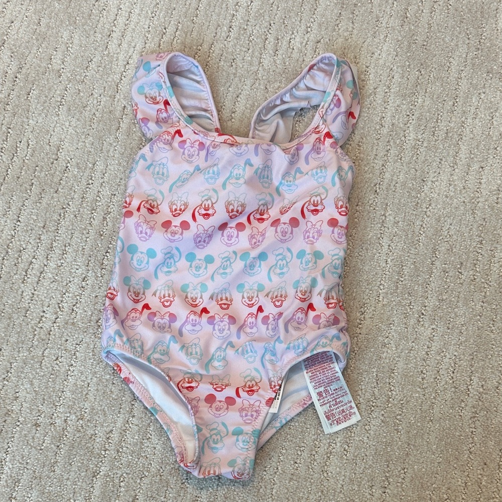 Disney Store Colorful Character Print Swimsuit